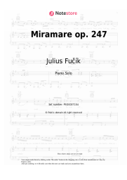 Sheet music, chords Julius Fučík - Miramare op. 247