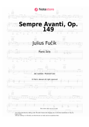Sheet music, chords Julius Fučík - Sempre Avanti, Op. 149