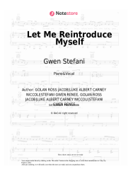 Sheet music, chords Gwen Stefani - Let Me Reintroduce Myself