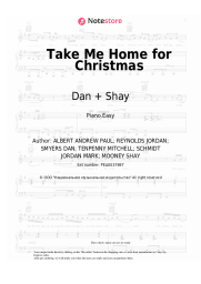 Sheet music, chords Dan + Shay - Take Me Home for Christmas