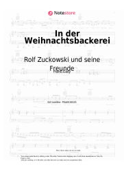 Sheet music, chords Rolf Zuckowski und seine Freunde - In der Weihnachtsbackerei