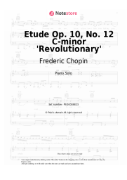 Sheet music, chords Frederic Chopin - Etude Op. 10, No. 12 C-minor 'Revolutionary'