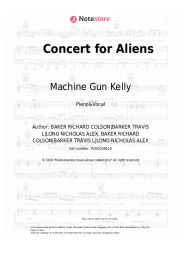 Sheet music, chords Machine Gun Kelly - Concert for Aliens
