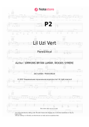 Sheet music, chords Lil Uzi Vert - P2