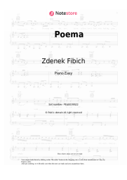 Sheet music, chords Zdenek Fibich - Poema