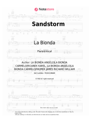 Sheet music, chords La Bionda - Sandstorm