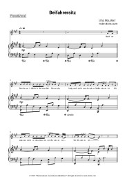 Sheet music, chords LEA, Majan - Beifahrersitz