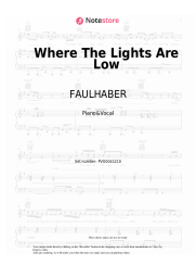 Sheet music, chords Toby Romeo, Felix Jaehn, FAULHABER - Where The Lights Are Low