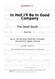 Sheet music, chords The Dead South - In Hell I'll Be In Good Company