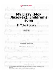 Sheet music, chords P. Tchaikovsky - My Lizzy (Мой Лизочек), children's song