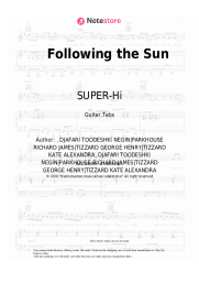 Sheet music, chords SUPER-Hi, Neeka - Following the Sun