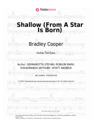 Sheet music, chords Lady Gaga, Bradley Cooper - Shallow (From A Star Is Born)