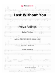 Sheet music, chords Freya Ridings - Lost Without You