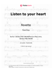 Sheet music, chords Roxette - Listen to your heart