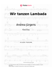 Sheet music, chords Andrea Jürgens - Wir tanzen Lambada