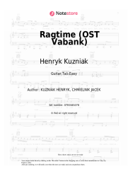 Sheet music, chords Henryk Kuzniak - Ragtime (OST Vabank)