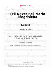 Sheet music, chords Sandra - (I'll Never Be) Maria Magdalena