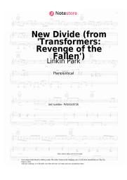 Sheet music, chords Linkin Park - New Divide (from 'Transformers: Revenge of the Fallen')