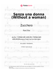 Sheet music, chords Zucchero - Senza una donna 