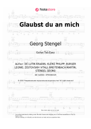 Sheet music, chords Georg Stengel - Glaubst du an mich