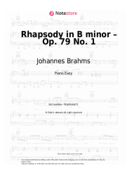 undefined Johannes Brahms - Rhapsody in B minor – Op. 79 No. 1