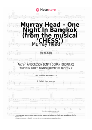 Sheet music, chords Murray Head - Murray Head - One Night In Bangkok (from the musical 'CHESS')