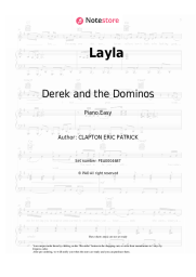 Sheet music, chords Derek and the Dominos - Layla