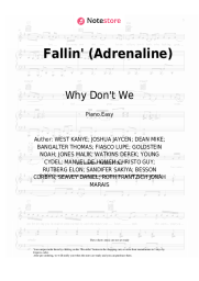 Sheet music, chords Why Don't We - Fallin' (Adrenaline)