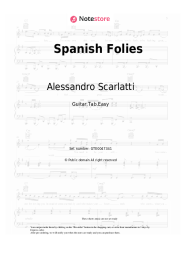 Sheet music, chords Alessandro Scarlatti - Spanish Folies