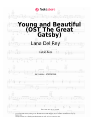 Sheet music, chords Lana Del Rey - Young and Beautiful (OST The Great Gatsby)