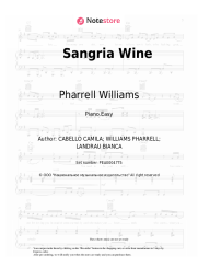 Sheet music, chords Camila Cabello, Pharrell Williams - Sangria Wine