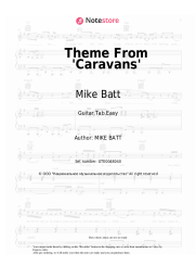 Sheet music, chords Mike Batt - Theme From 'Caravans'
