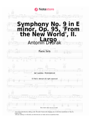 Sheet music, chords Antonin Dvorak - Symphony No. 9 in E minor, Op. 95, 'From the New World', II. Largo
