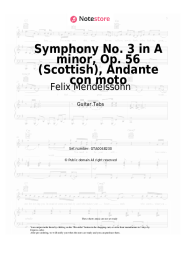Sheet music, chords Felix Mendelssohn - Symphony No. 3 in A minor, Op. 56 (Scottish), Andante con moto