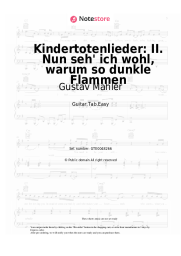 Sheet music, chords Gustav Mahler - Kindertotenlieder: II. Nun seh' ich wohl, warum so dunkle Flammen