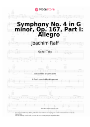 Sheet music, chords Joachim Raff - Symphony No. 4 in G minor, Op. 167, Part I: Allegro
