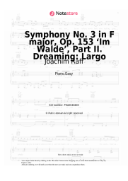 Sheet music, chords Joachim Raff - Symphony No. 3 in F major, Op. 153 ‘Im Walde’, Part II. Dreaming: Largo