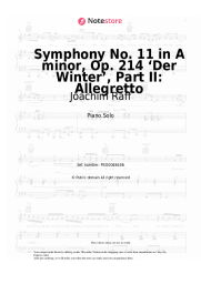 Sheet music, chords Joachim Raff - Symphony No. 11 in A minor, Op. 214 ‘Der Winter’, Part II: Allegretto