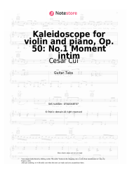 undefined Cesar Cui - Kaleidoscope for violin and piano, Op. 50: No.1 Moment intim