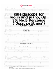 undefined Cesar Cui - Kaleidoscope for violin and piano, Op. 50: No.5 Berceuse (‘Dors, petit gas’)