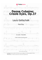 Sheet music, chords Louis Gottschalk - Danse Cubaine: Creole Eyes, Op.37