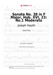 Sheet music, chords Joseph Haydn - Sonata No. 38 in F Major, Hob. XVI, 23: Part 1 Moderato