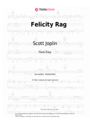 Sheet music, chords Scott Joplin - Felicity Rag