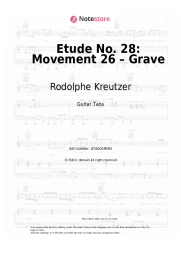 Sheet music, chords Rodolphe Kreutzer - Etude No. 28: Movement 26 – Grave