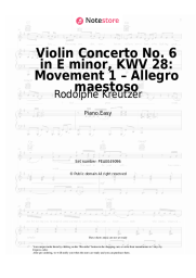 Sheet music, chords Rodolphe Kreutzer - Violin Concerto No. 6 in E minor, KWV 28: Movement 1 – Allegro maestoso