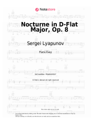 Sheet music, chords Sergei Lyapunov - Nocturne in D-Flat Major, Op. 8