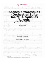 Sheet music, chords Jules Massenet - Scènes pittoresques (Orchestral Suite No.7): 3. Sous les tilleuls