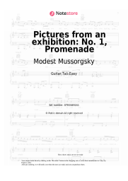 Sheet music, chords Modest Mussorgsky - Pictures from an exhibition: No. 1, Promenade