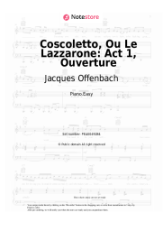 Sheet music, chords Jacques Offenbach - Coscoletto, Ou Le Lazzarone: Act 1, Ouverture