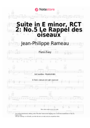 Sheet music, chords Jean-Philippe Rameau - Suite in E minor, RCT 2: No.5 Le Rappel des oiseaux
